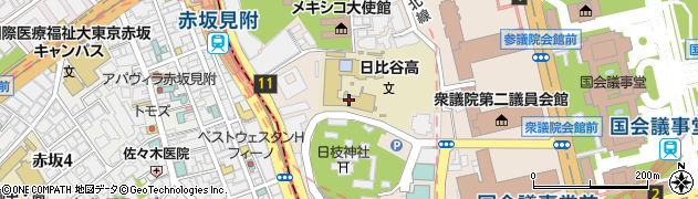 東京都立日比谷高等学校周辺の地図