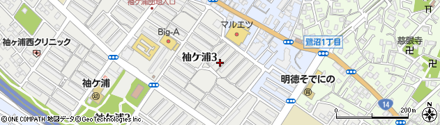 千葉県習志野市袖ケ浦3丁目周辺の地図