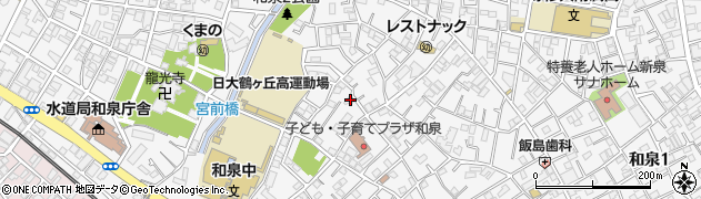 東京都杉並区和泉2丁目44-17周辺の地図