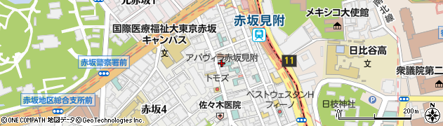 アパヴィラホテル赤坂見附周辺の地図