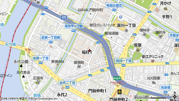 〒135-0032 東京都江東区福住の地図