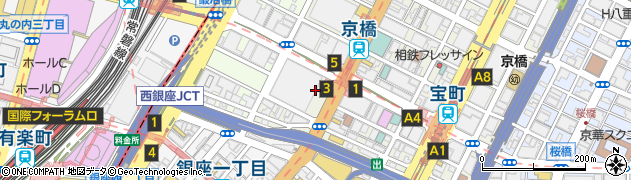 築地十干 京橋店周辺の地図