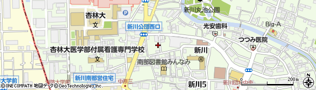 東京都三鷹市新川5丁目17周辺の地図