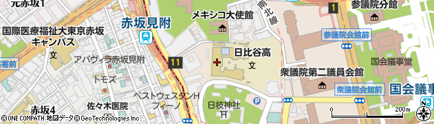 東京都立日比谷高等学校周辺の地図