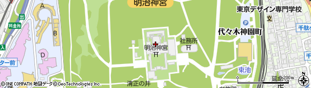 明治神宮周辺の地図