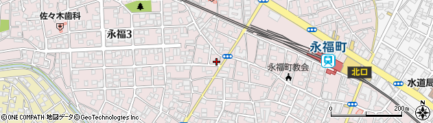 東京都杉並区永福3丁目45-1周辺の地図