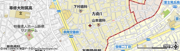 東京都杉並区方南周辺の地図
