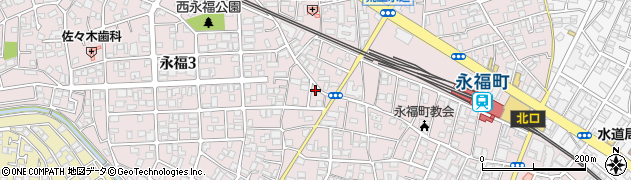 東京都杉並区永福3丁目45-6周辺の地図