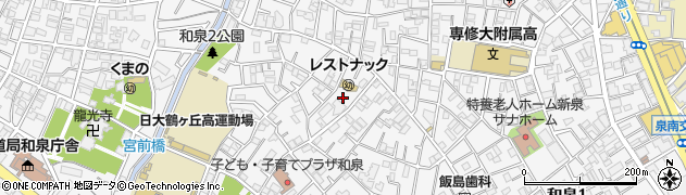 東京都杉並区和泉2丁目41周辺の地図