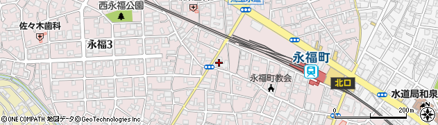 東京都杉並区永福2丁目59-1周辺の地図