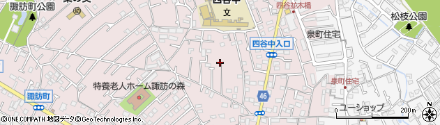 東京都八王子市四谷町周辺の地図