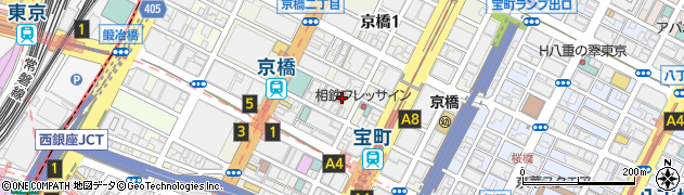 中央区区民館　京橋周辺の地図