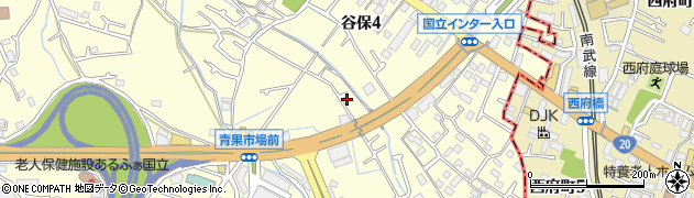 東京都国立市谷保548周辺の地図