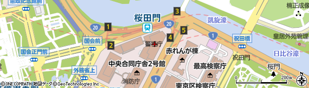 東京　警視庁暴力ホットライン周辺の地図