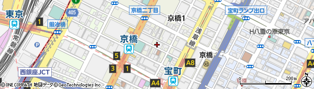 東京都中央区京橋周辺の地図