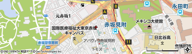 東京都港区赤坂3丁目21周辺の地図