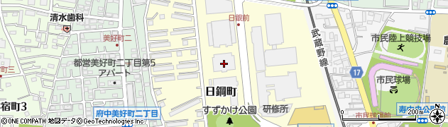東京都府中市日鋼町1-21周辺の地図