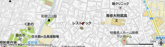 東京都杉並区和泉2丁目41-11周辺の地図