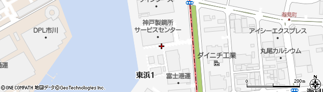 千葉県市川市東浜1丁目周辺の地図