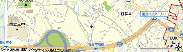 東京都国立市谷保602周辺の地図