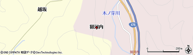 福井県敦賀市獺河内周辺の地図