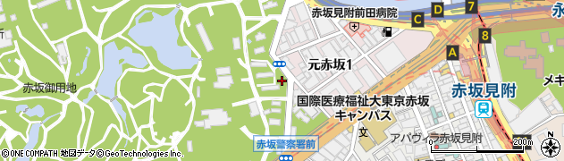 東京都港区元赤坂周辺の地図