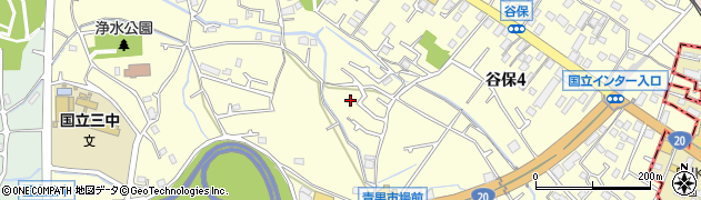 東京都国立市谷保604周辺の地図