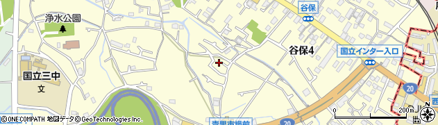 東京都国立市谷保596周辺の地図