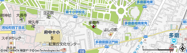 多磨寺周辺の地図