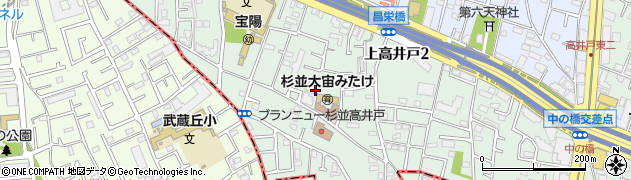 東京都杉並区上高井戸周辺の地図
