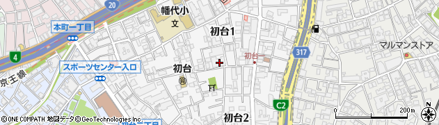 東京都渋谷区初台周辺の地図