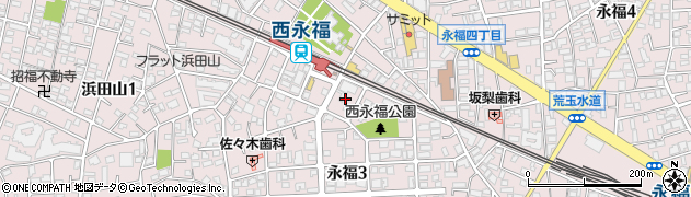 東京都杉並区永福3丁目37周辺の地図
