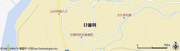 長野県上伊那郡飯島町日曽利周辺の地図