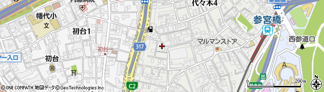 東京都渋谷区代々木4丁目60周辺の地図