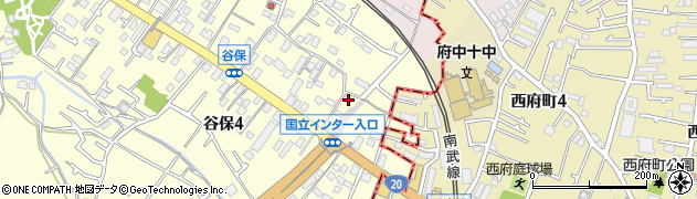 東京都国立市谷保4356周辺の地図