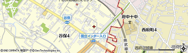 東京都国立市谷保4357周辺の地図