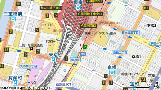 〒100-6629 東京都千代田区丸の内 グラントウキョウサウスタワー（２９階）の地図