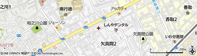 千葉県市川市欠真間周辺の地図
