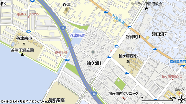 〒275-0021 千葉県習志野市袖ケ浦の地図