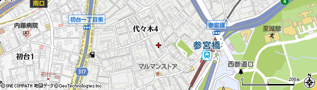 東京都渋谷区代々木4丁目11周辺の地図