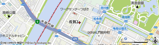 東京都江東区佐賀2丁目周辺の地図