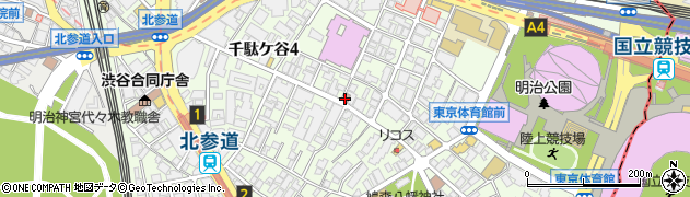 渋谷千駄ケ谷郵便局 ＡＴＭ周辺の地図