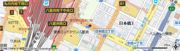 オリックスレンタカー東京駅八重洲口店周辺の地図
