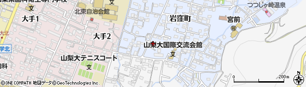 山梨県甲府市岩窪町周辺の地図