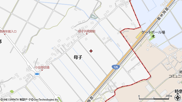 〒289-1714 千葉県山武郡横芝光町母子の地図