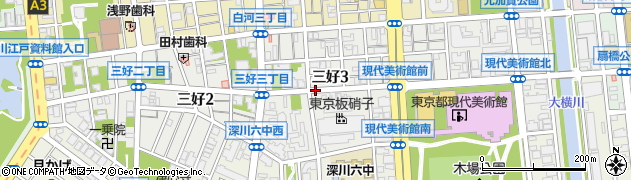 東京都江東区三好周辺の地図