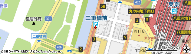 二重橋前駅周辺の地図