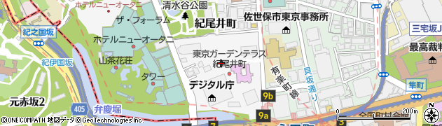 東京都千代田区紀尾井町周辺の地図