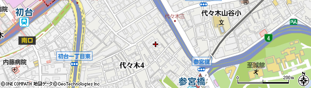 東京都渋谷区代々木4丁目18周辺の地図