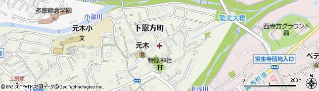 東京都八王子市下恩方町590周辺の地図